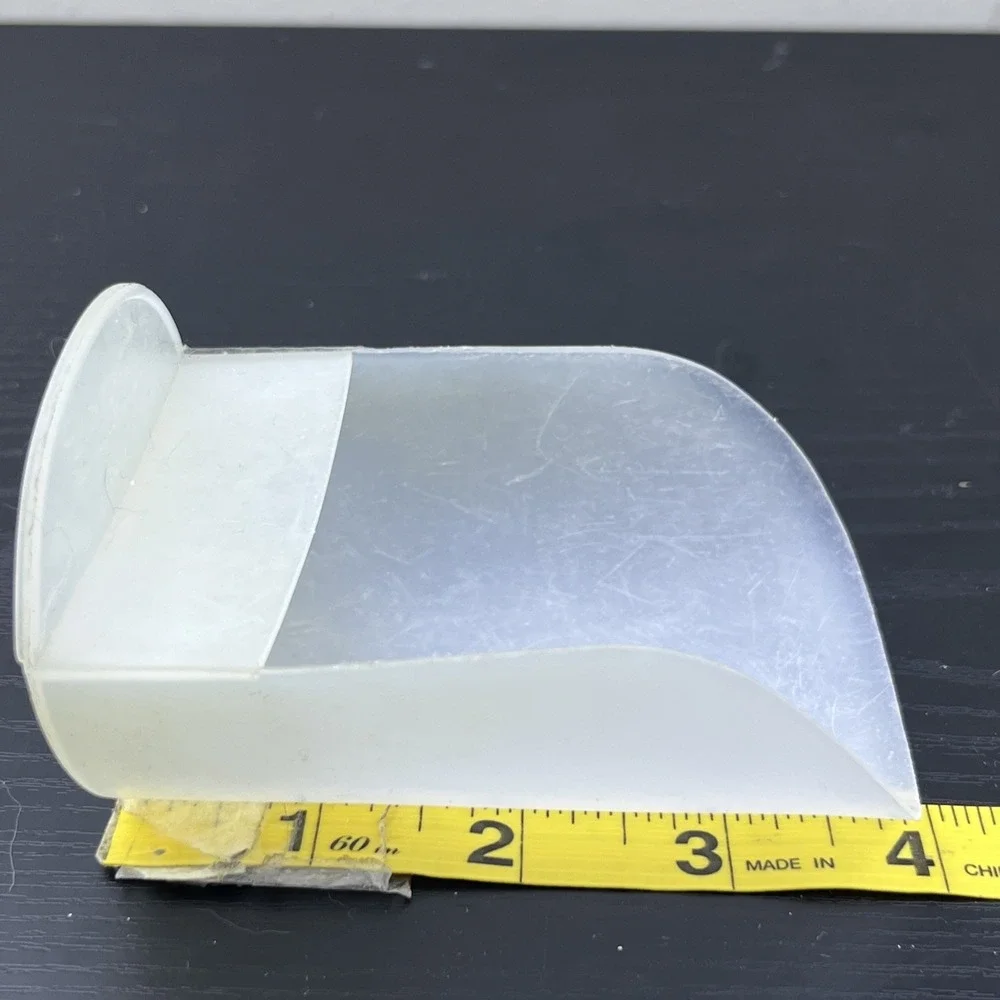 Vintage Tupperware #292-16 White Clear Rocker Hand Scoop Kitchen UtensilVintage